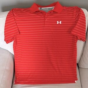 Under Armour Men's orange Polo Shirt size large